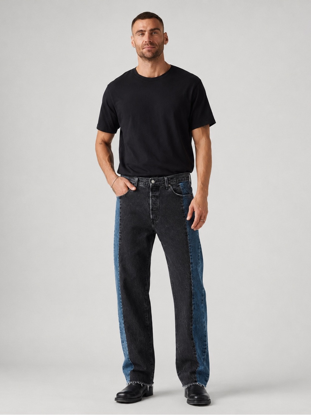 Levi’s 501 Two-Tone Black & Blue Denim Jeans